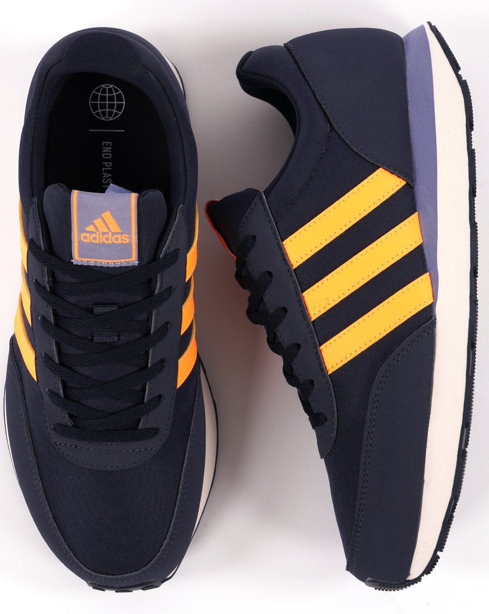 Adidas Run 60s Trainers Dark Navy /Orange