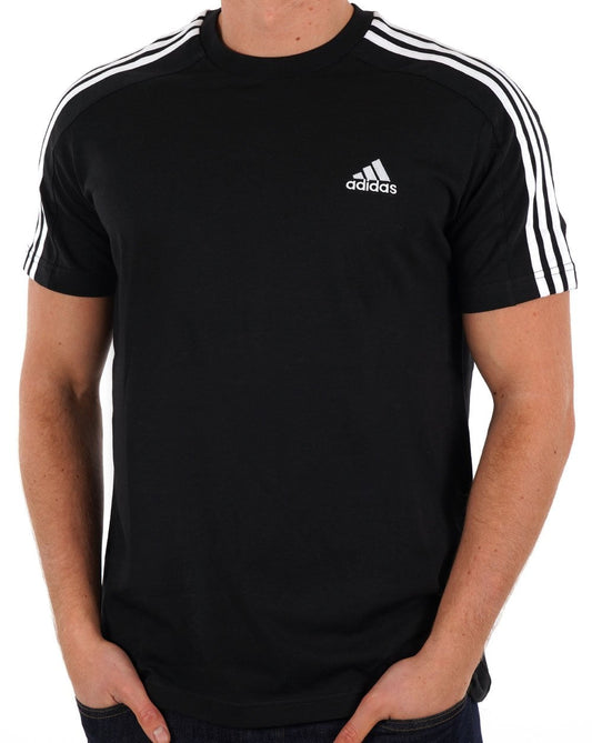 adidas Adidas 3 Stripes Sports T-Shirt Black/White