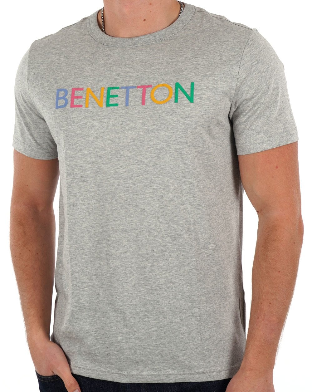 Benetton Logo T-shirt Grey/Multi
