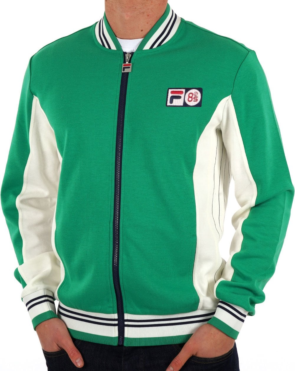 Fila Vintage Mk1 Settanta Twin Badge Track Top Green/Gardenia