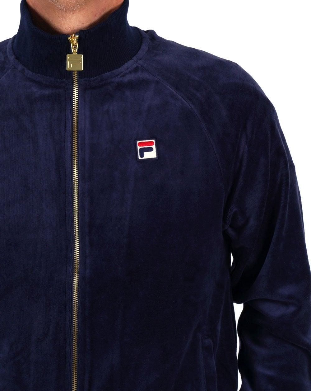 Fila Vintage Eddie Velour Track Top Navy