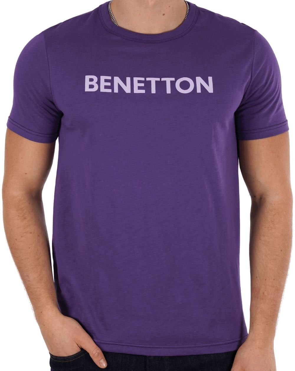 Benetton Logo T-shirt Purple