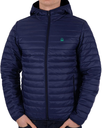 Benetton Hooded Down Jacket Navy