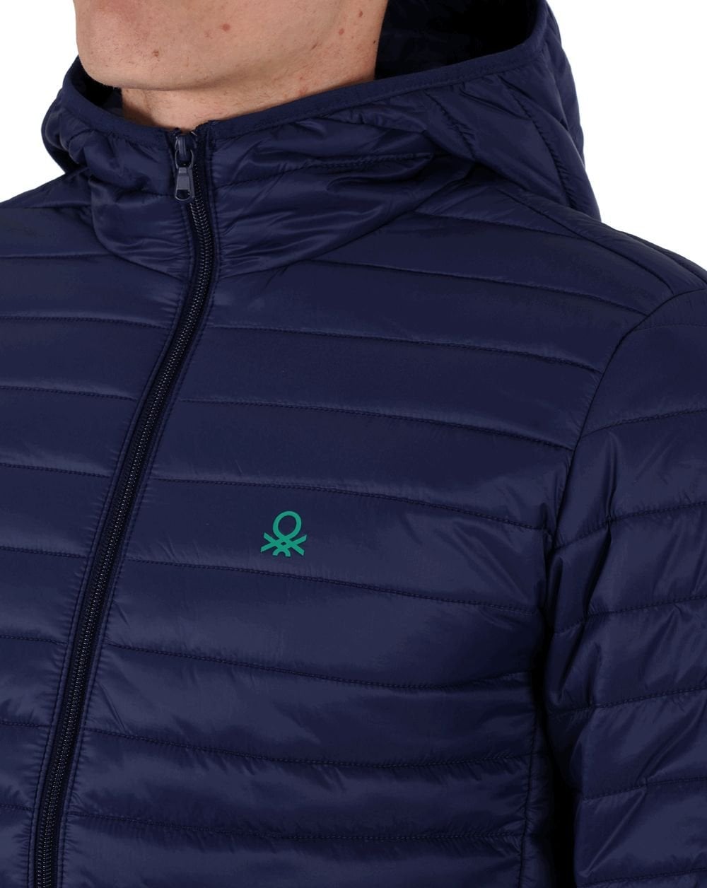 Benetton Hooded Down Jacket Navy