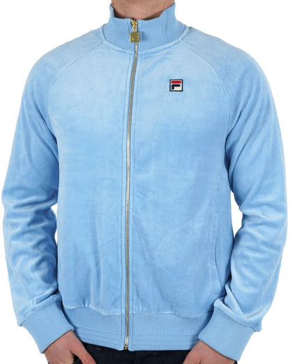 Fila Vintage Eddie Velour Track Top Sky Blue
