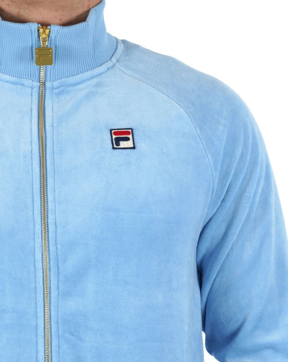 Fila Vintage Eddie Velour Track Top Sky Blue