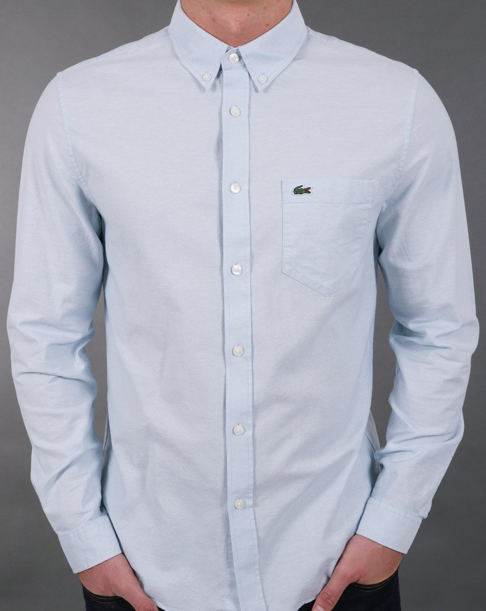 Lacoste Oxford Long Sleeve Shirt Sky Blue