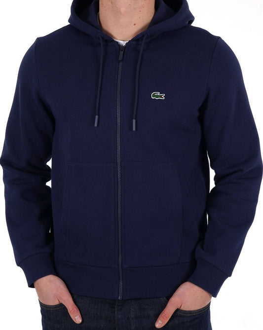 Lacoste Zip Through Hoodie Navy