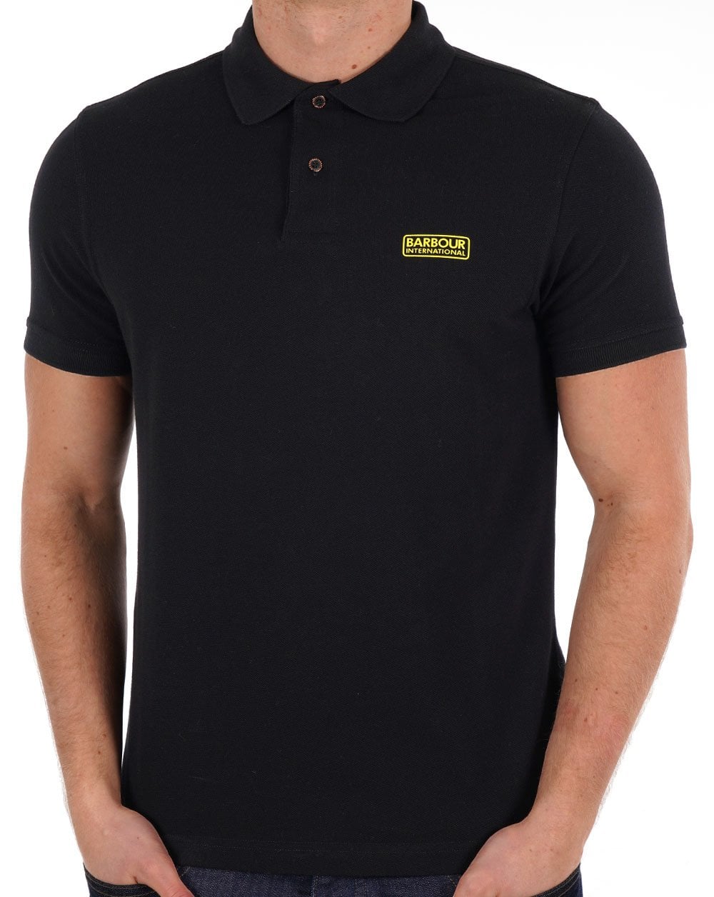 Barbour International Essential Polo Black