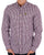 Lyle And Scott Gingham Check Shirt Burgundy/white