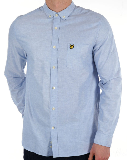 Lyle And Scott Long Sleeve Shirt Sky Blue