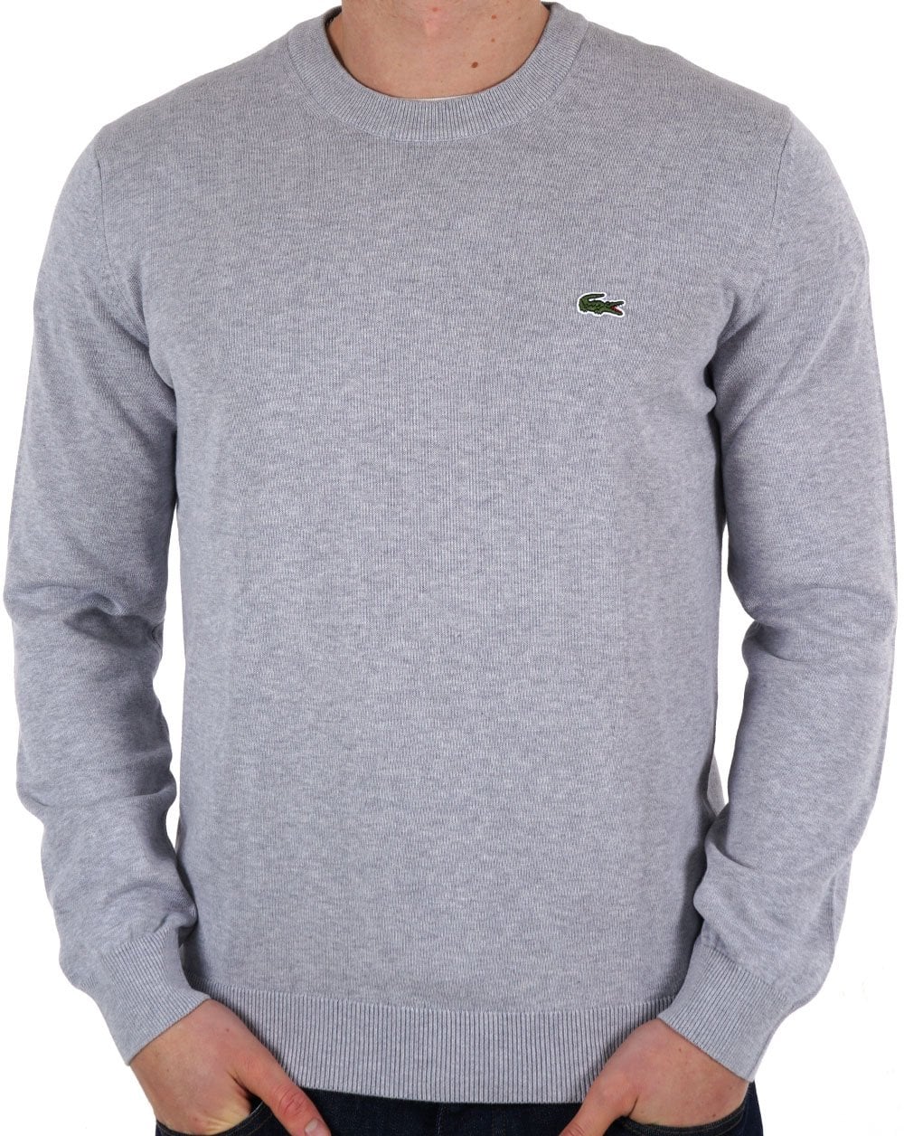 Lacoste Crew Neck Knit Silver Grey