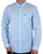 Lacoste Gingham Poplin Shirt White/Sky Blue