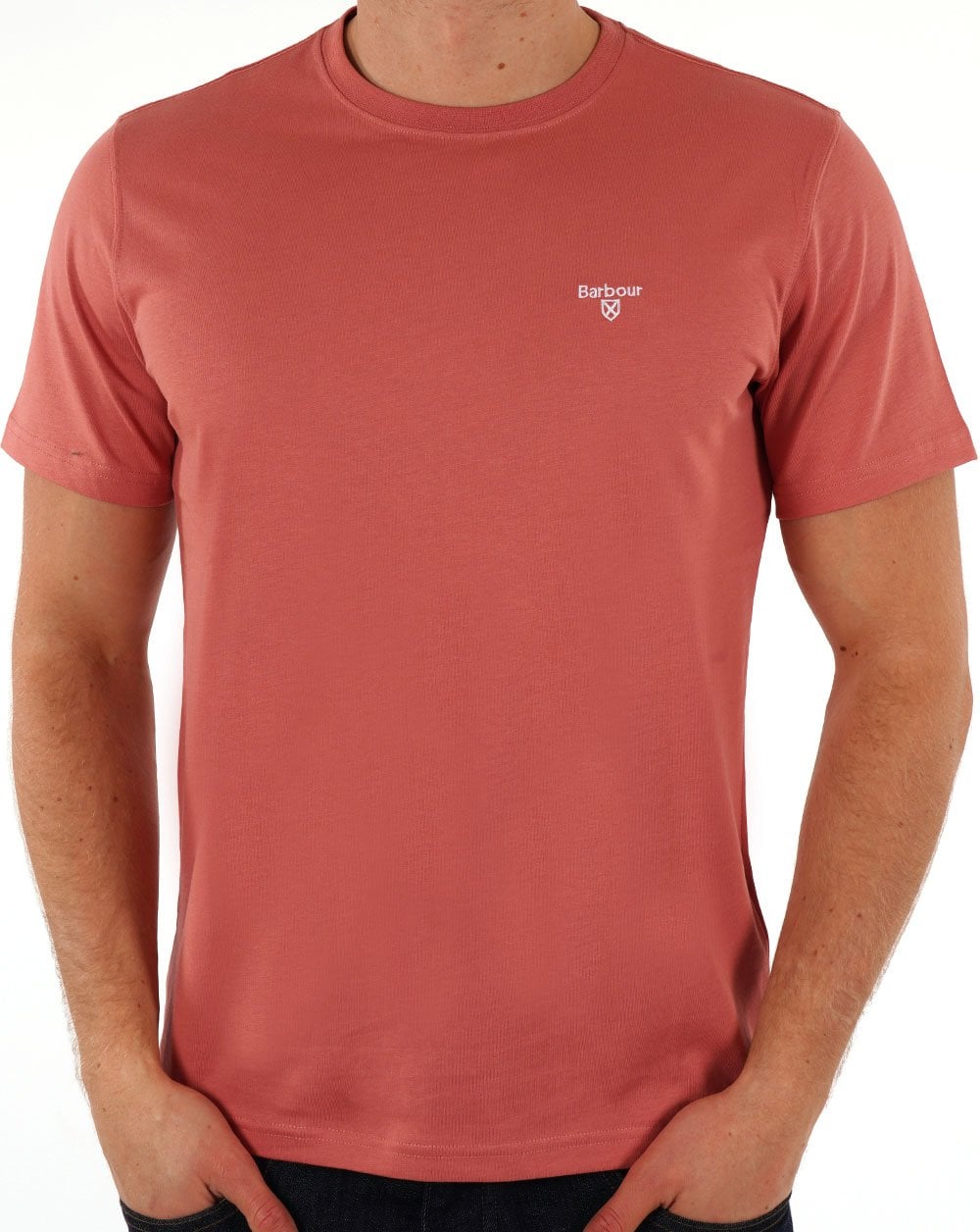 Barbour Sports T Shirt Pink Clay