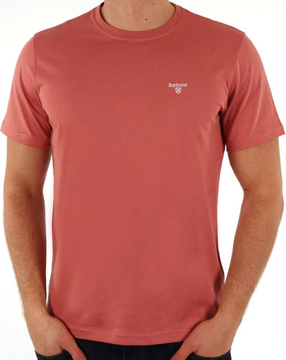 Barbour Sports T Shirt Pink Clay