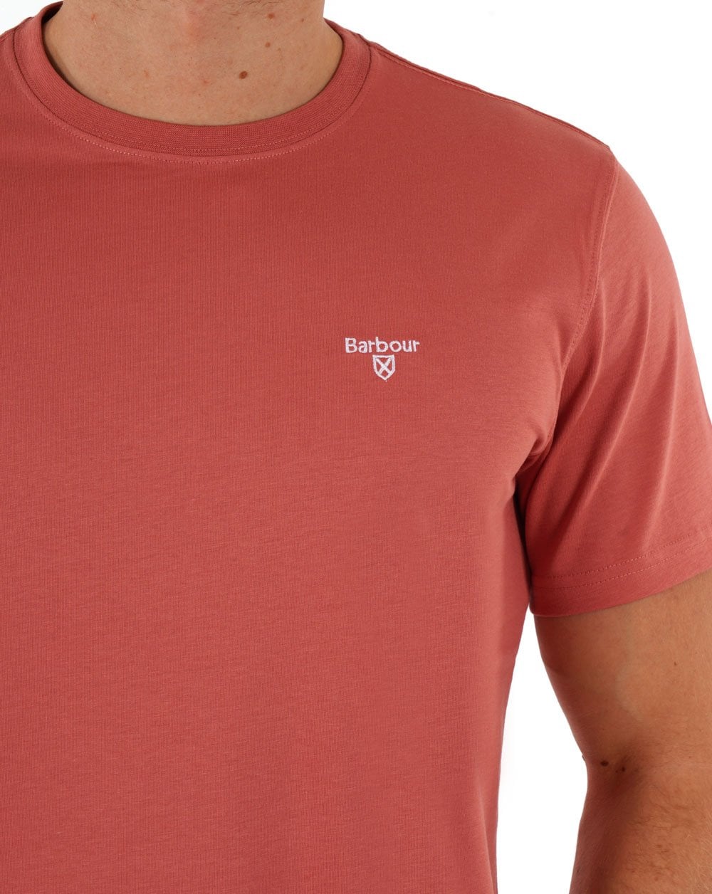 Barbour Sports T Shirt Pink Clay