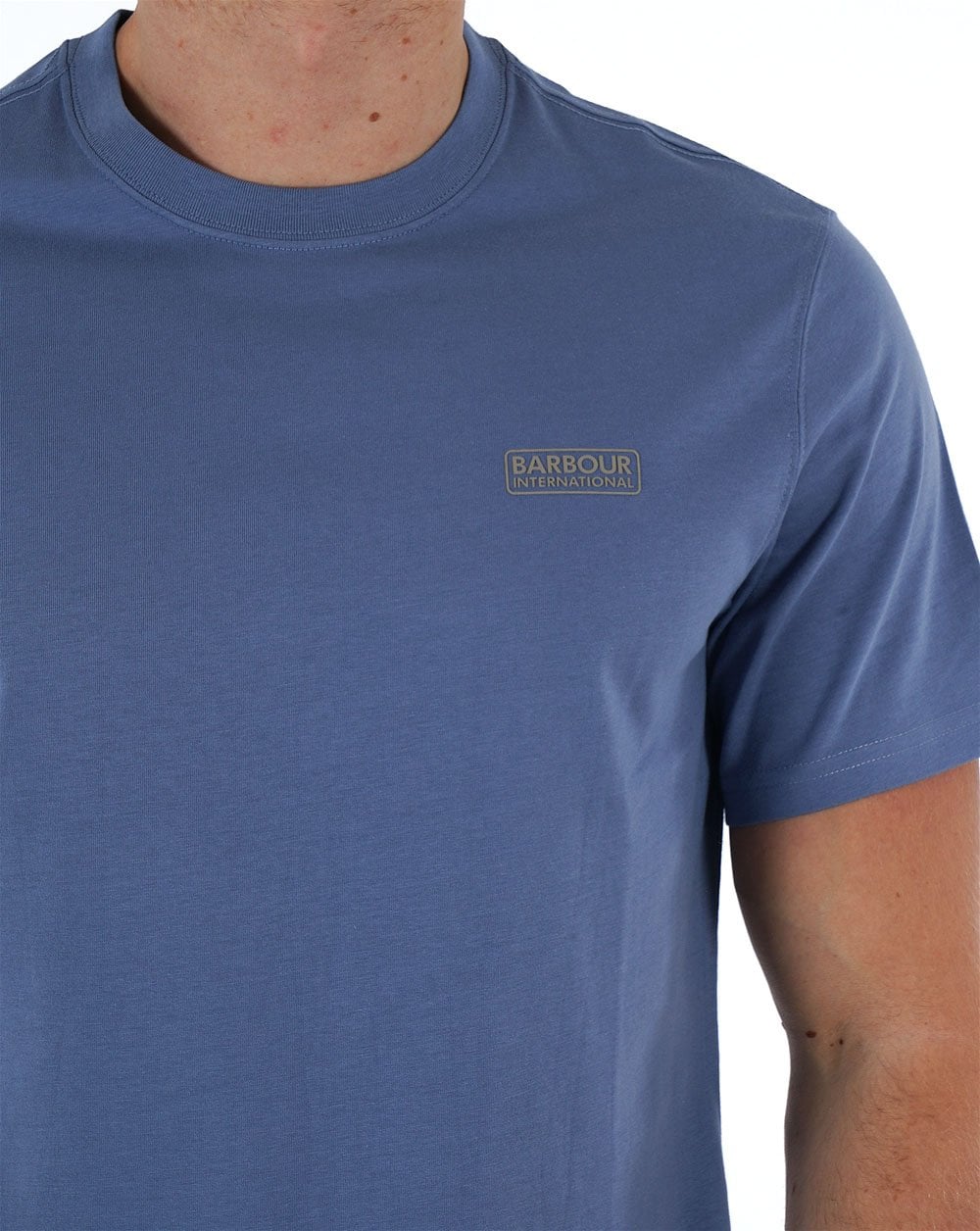 Barbour International Small Logo T-shirt Flint Blue