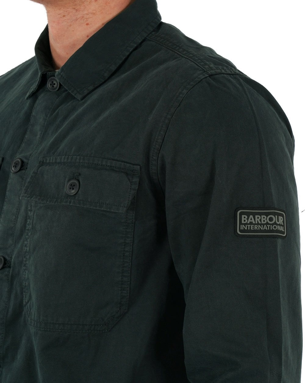 Barbour International Adey Overshirt Forest River Green