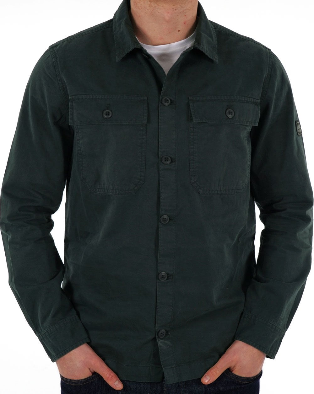 Barbour International Adey Overshirt Forest River Green