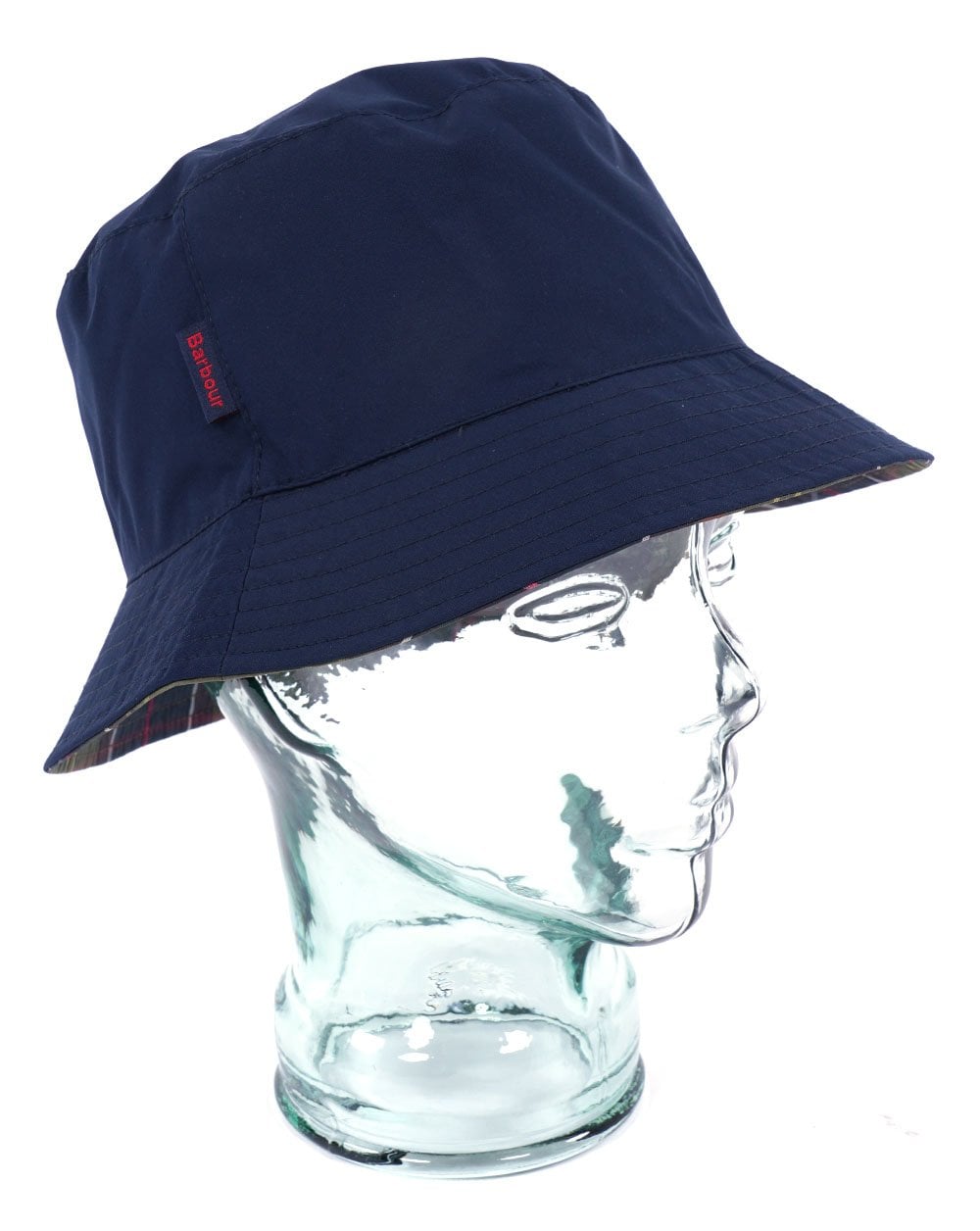 Barbour Hutton Reversible Bucket Hat Navy/Classic Tartan
