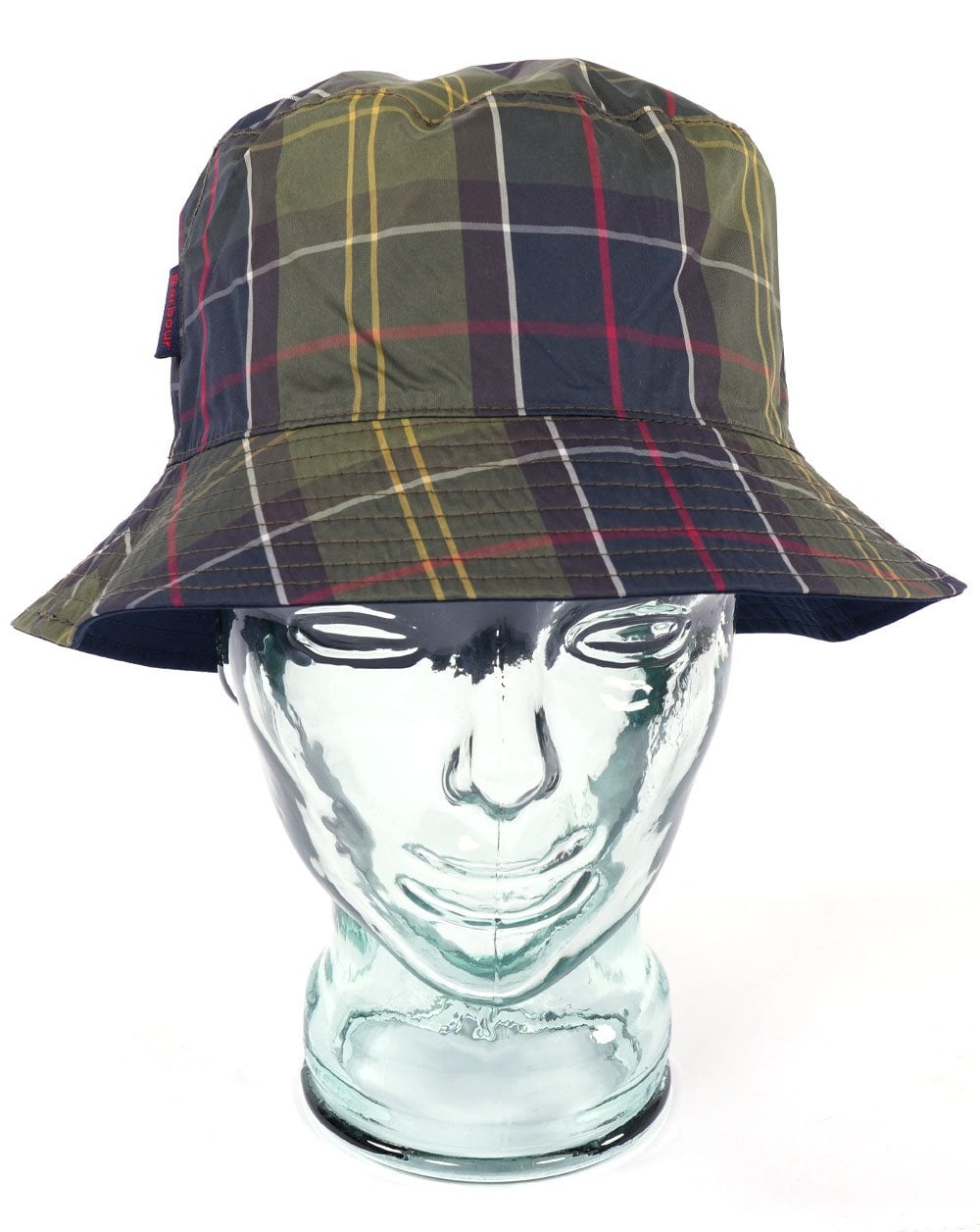 Barbour Hutton Reversible Bucket Hat Navy/Classic Tartan