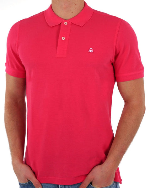 Benetton Polo Shirt Deep Pink