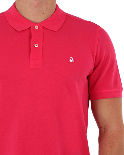 Benetton Polo Shirt Deep Pink