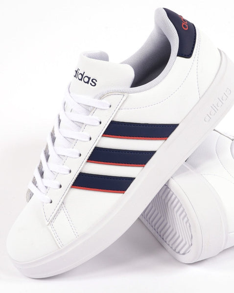 Adidas Grand Court 2.0 Trainers White/Dark Blue/Red