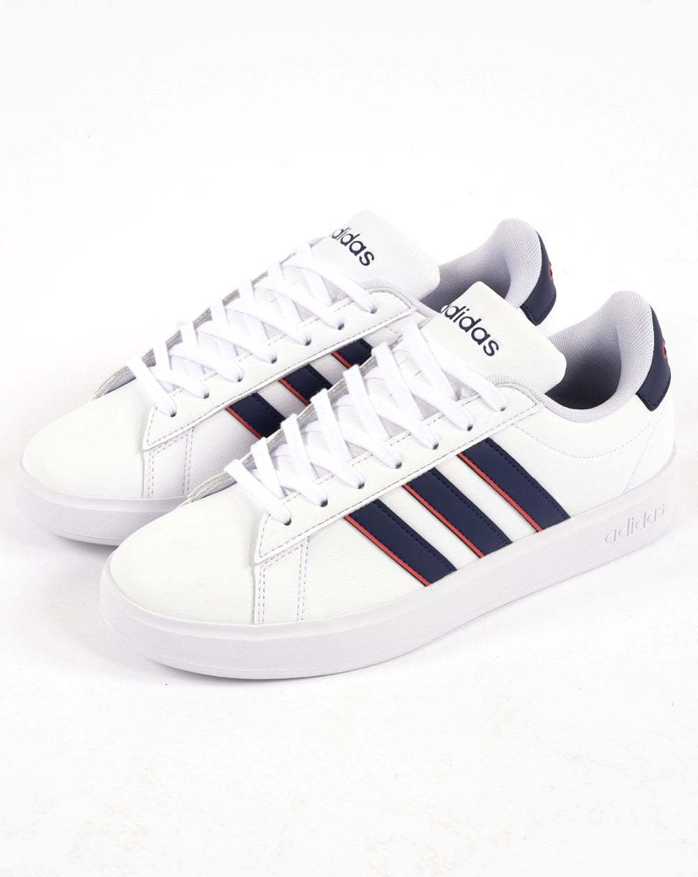 Adidas Grand Court 2.0 Trainers White/Dark Blue/Red