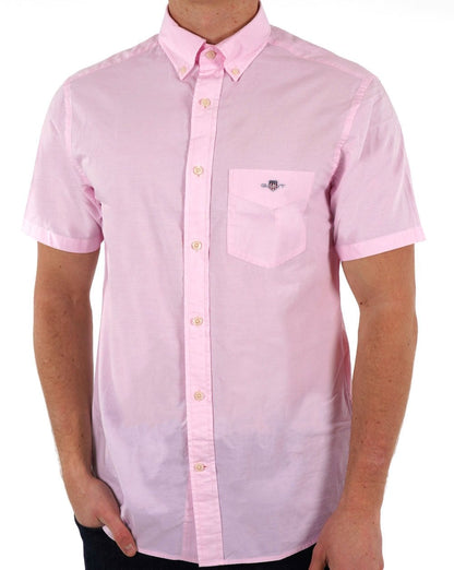 Gant Poplin Short Sleeve Shirt Light Pink