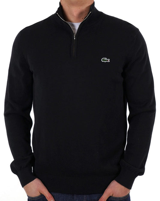 Lacoste Half Zip knit Jumper Black