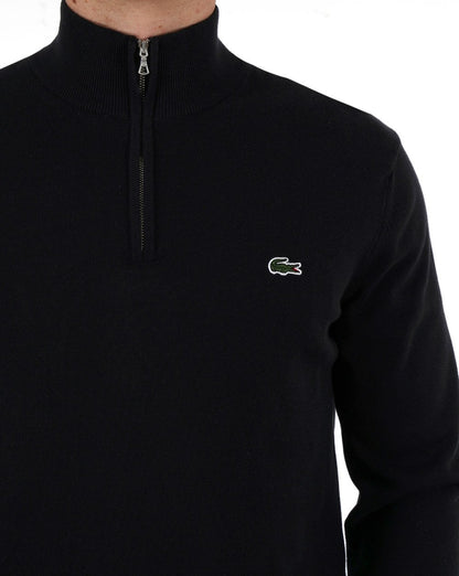 Lacoste Half Zip knit Jumper Black