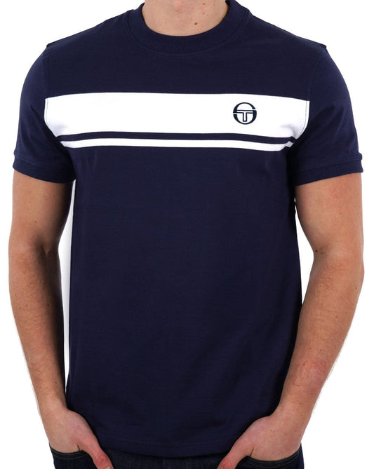 Sergio Tacchini Masters T Shirt Navy/white