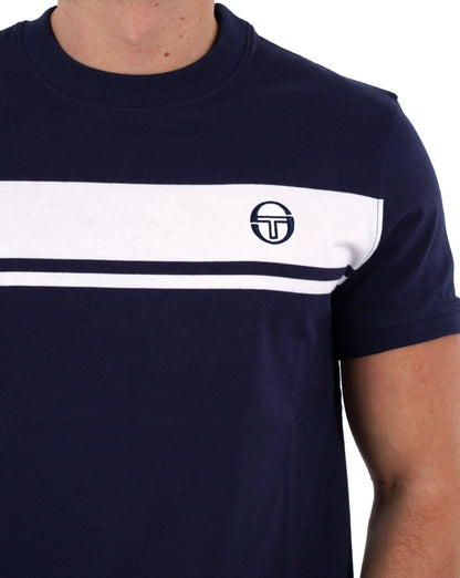 Sergio Tacchini Masters T Shirt Navy/white