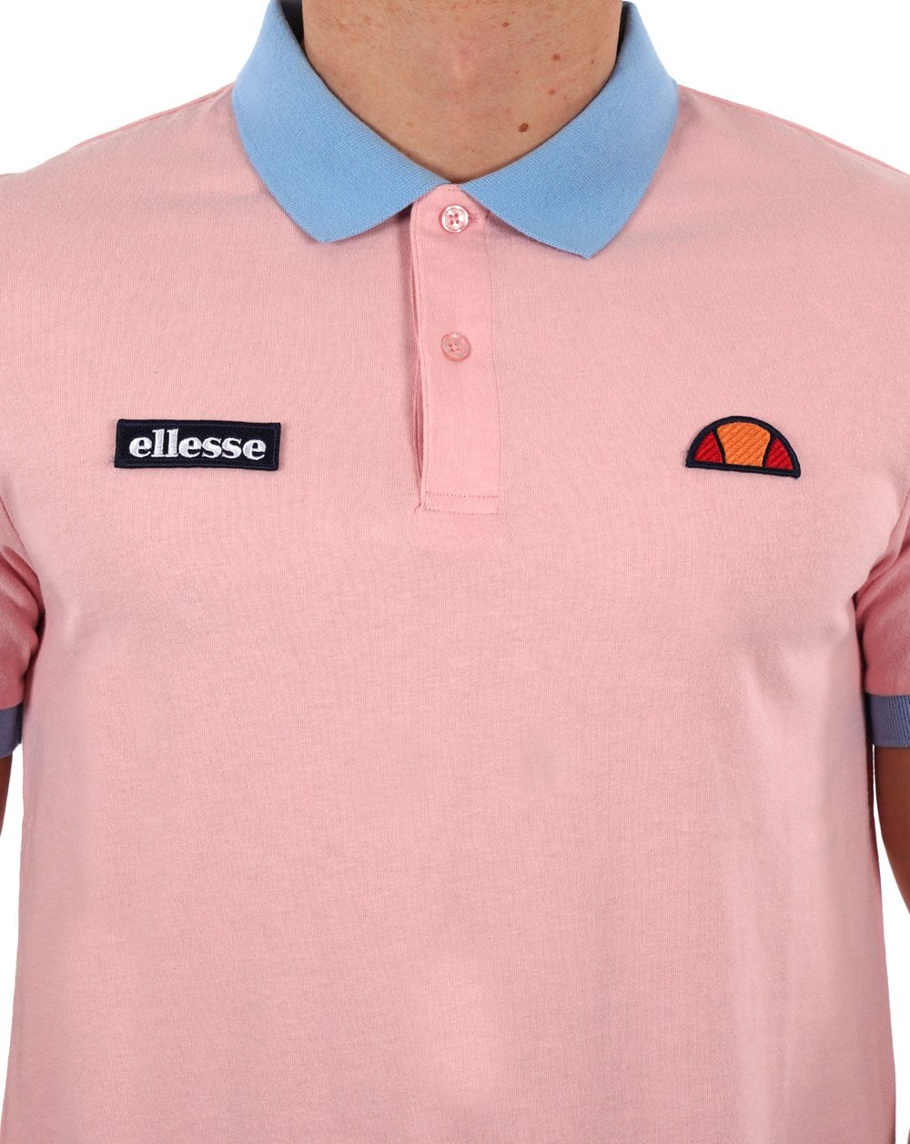 Ellesse Lessepsia Polo Shirt Pink/Sky Blue