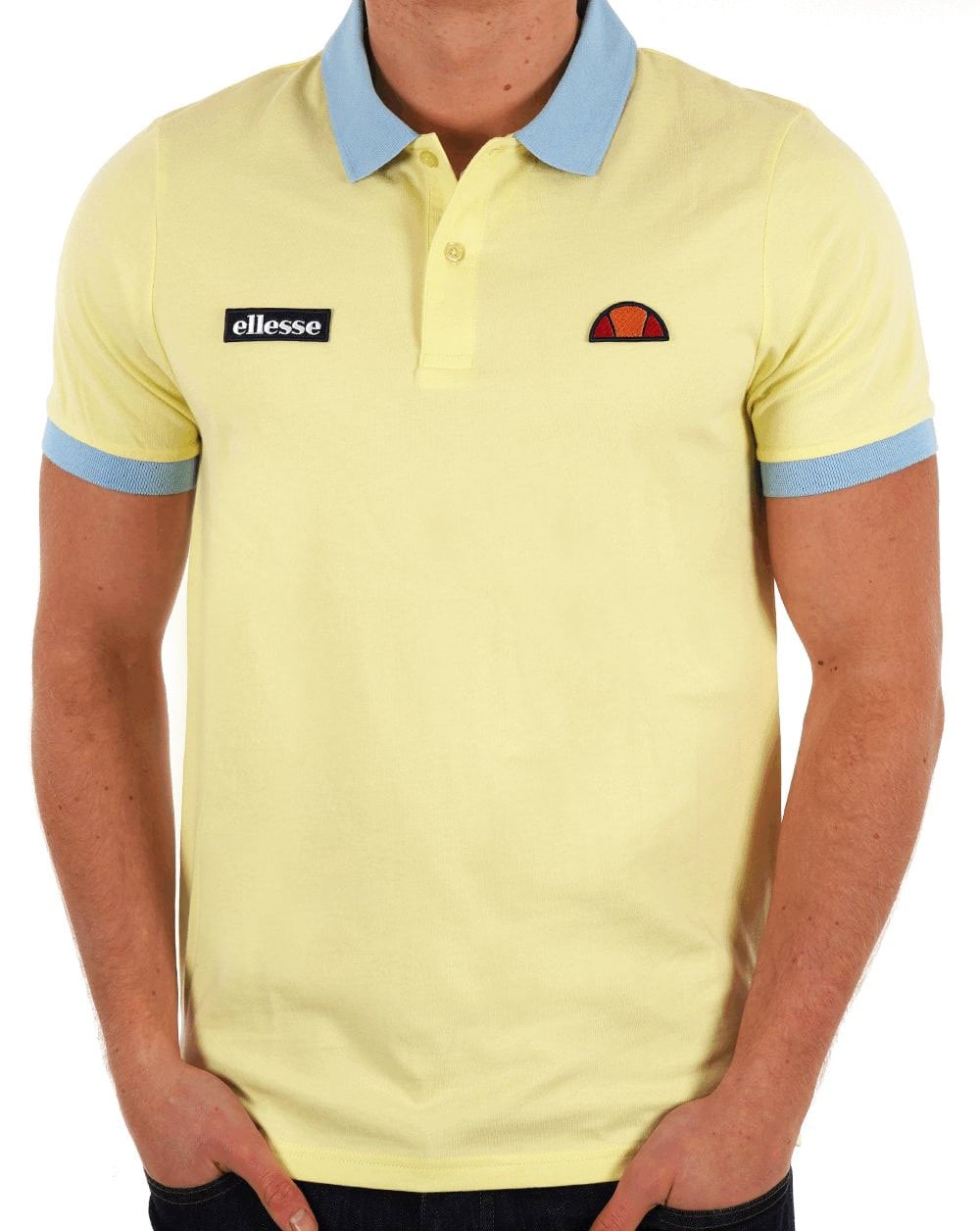 Ellesse Lessepsia Polo Shirt Light Yellow/Sky
