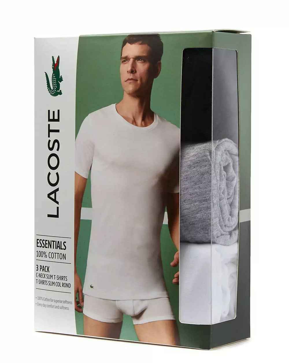 Lacoste Triple Pack T-shirt White/Silver/Black