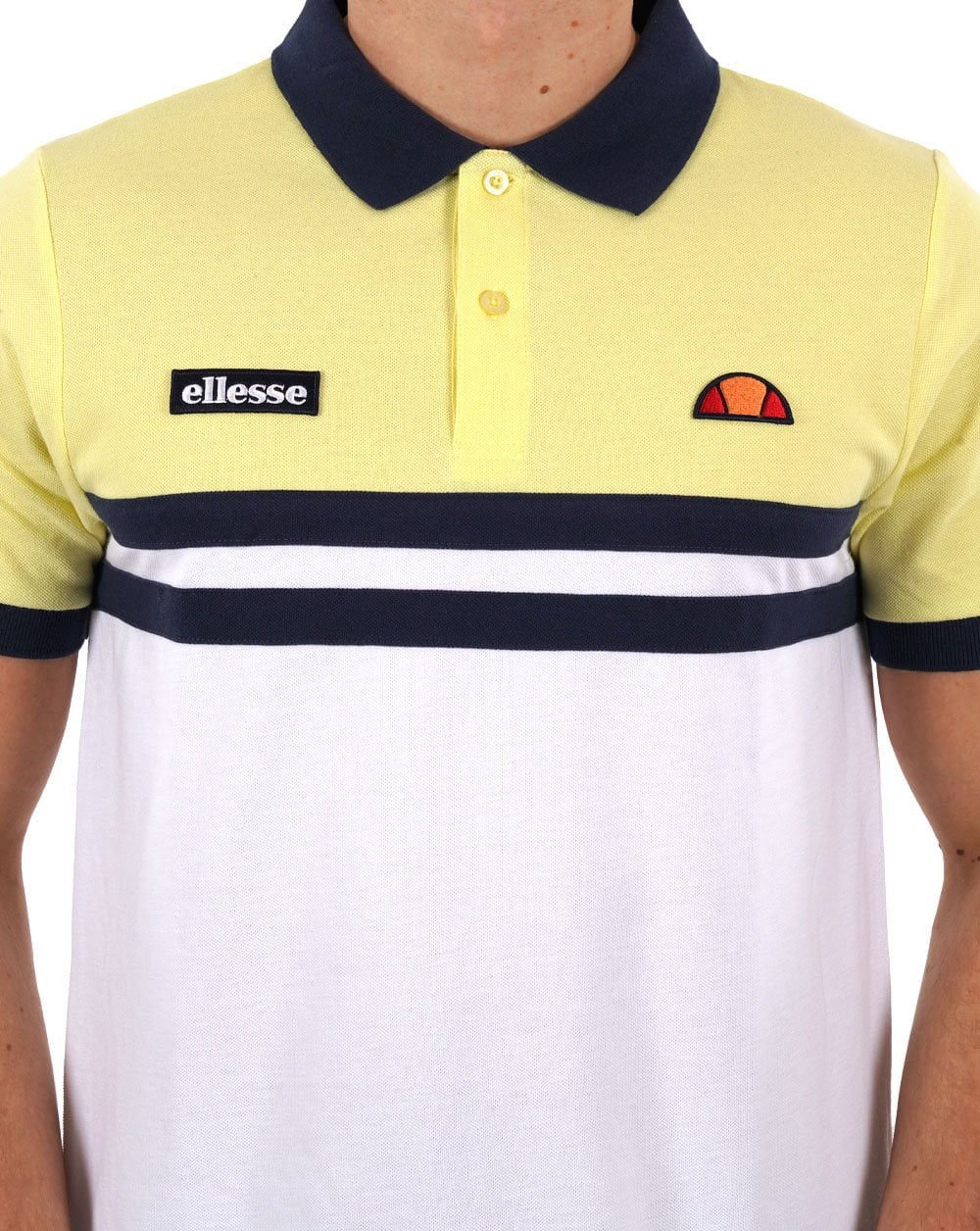 Ellesse Rimini Polo Shirt White/Yellow