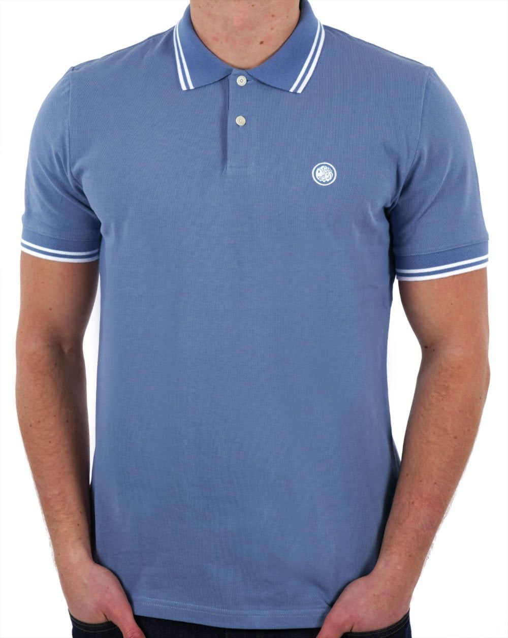 Pretty Green Barton Polo Shirt Mid Blue