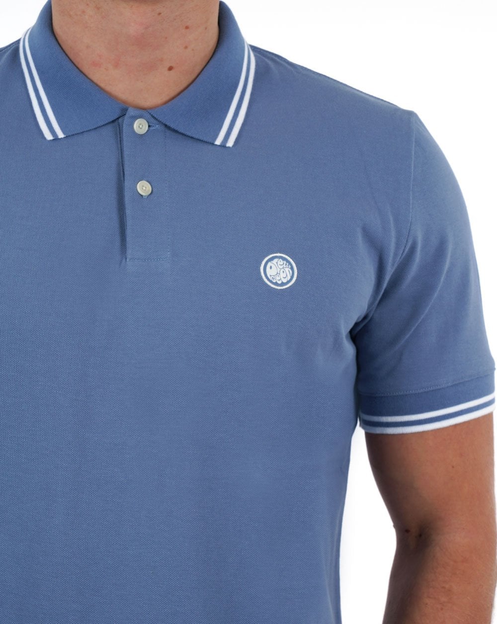 Pretty Green Barton Polo Shirt Mid Blue