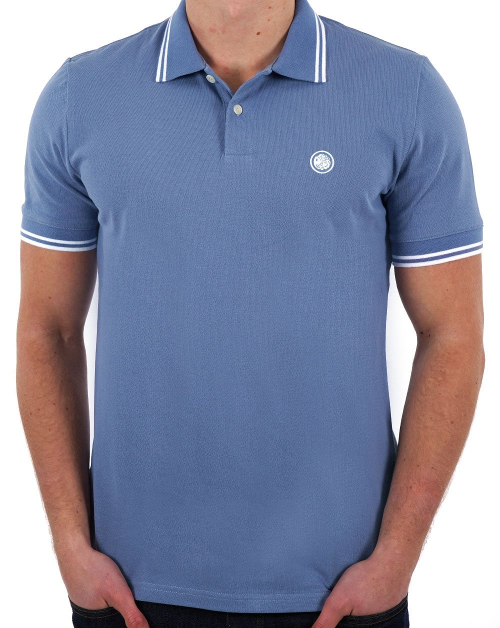 Pretty Green Barton Polo Shirt Mid Blue