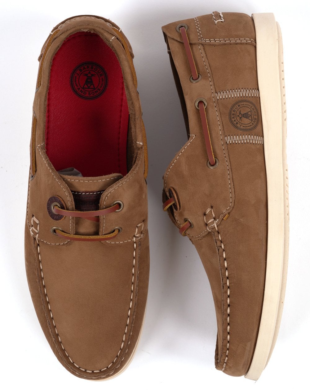 Barbour Wake Boat Shoes Taupe