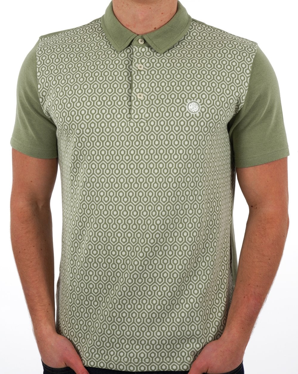 Pretty Green Shining Geo Polo Shirt Green