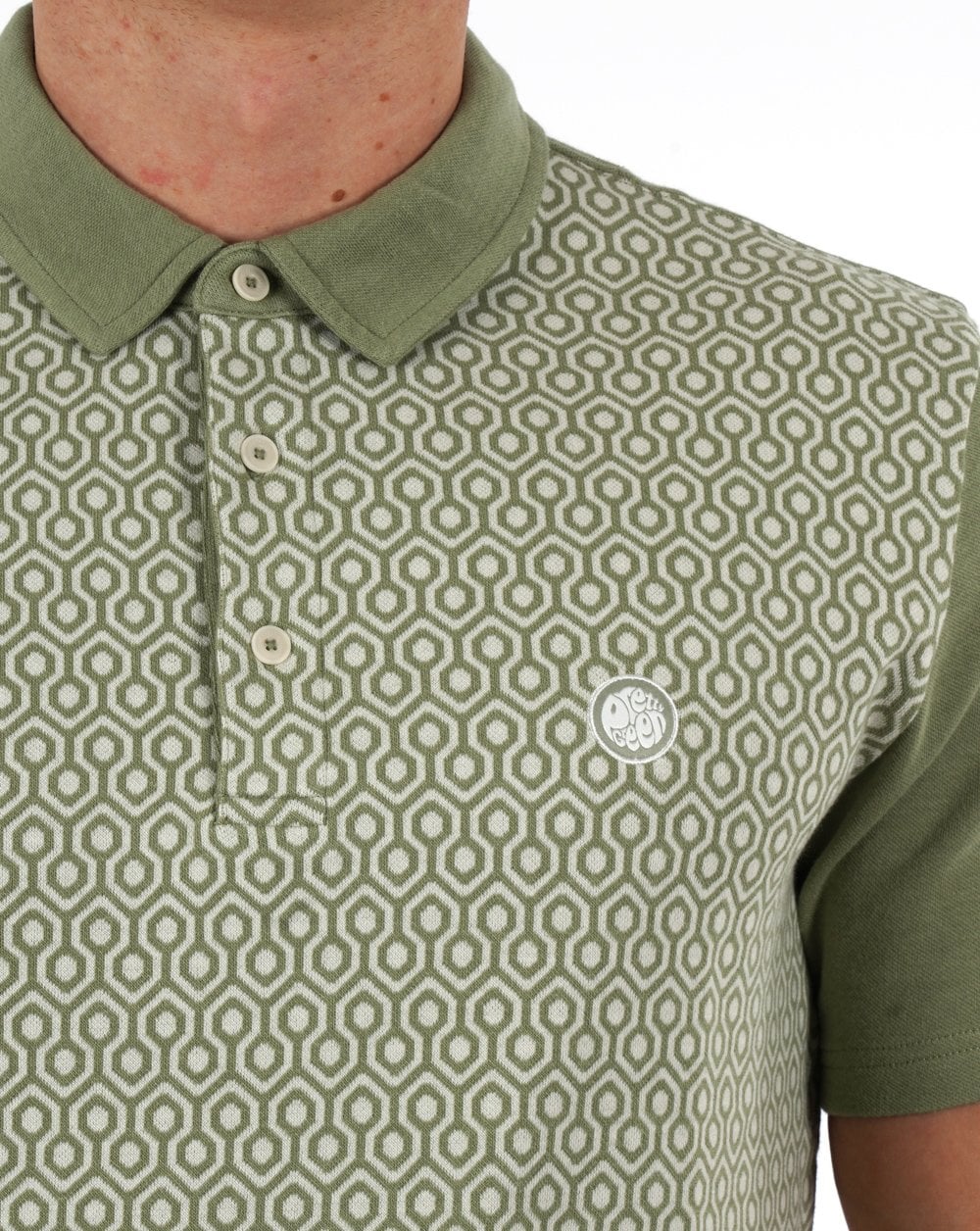 Pretty Green Shining Geo Polo Shirt Green