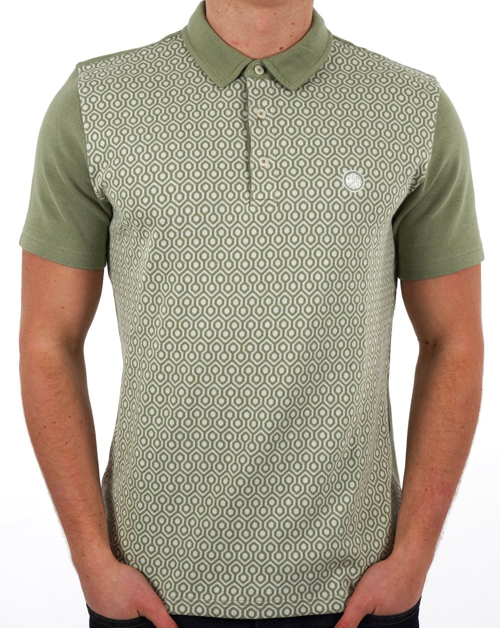 Pretty Green Shining Geo Polo Shirt Green