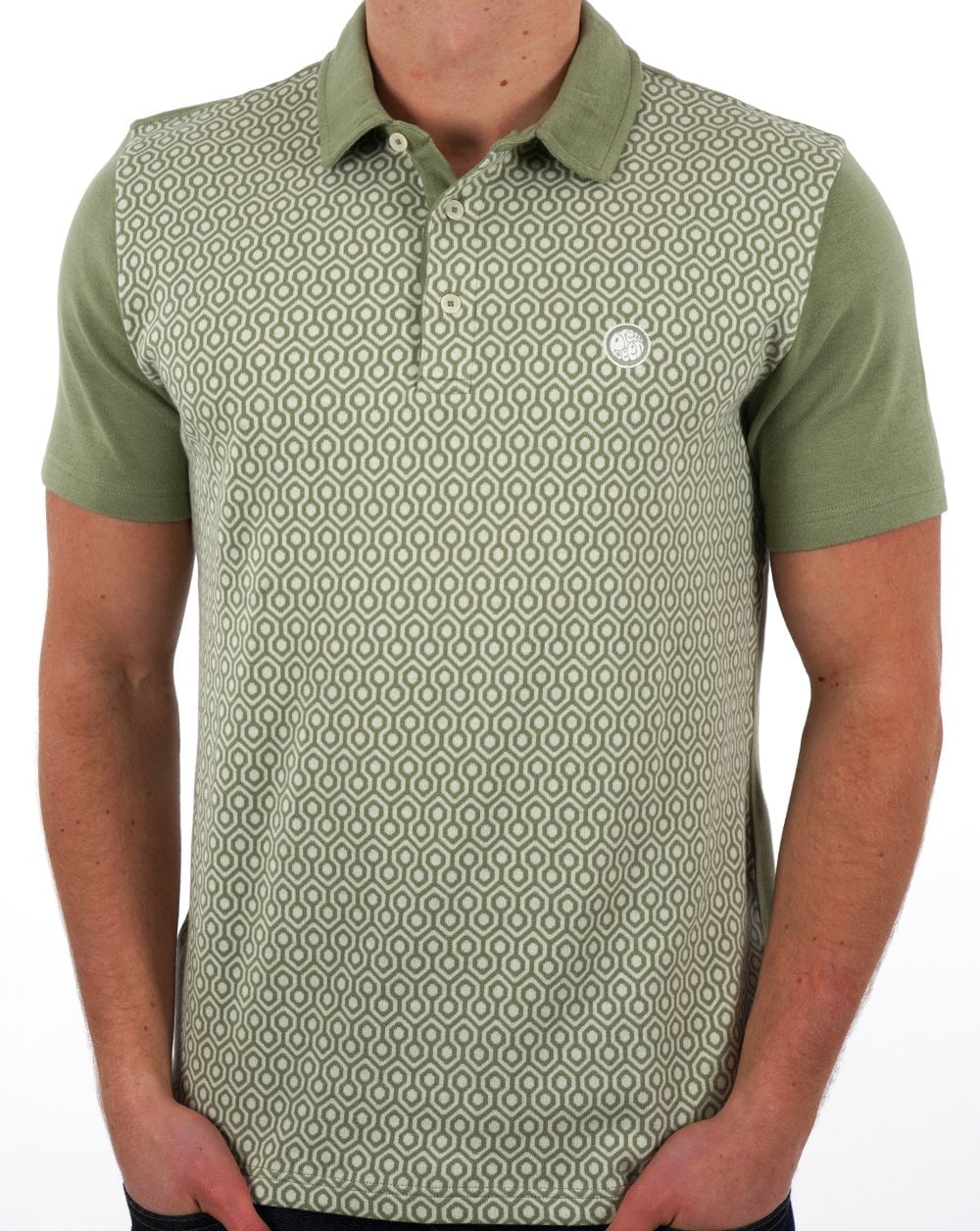 Pretty Green Shining Geo Polo Shirt Green