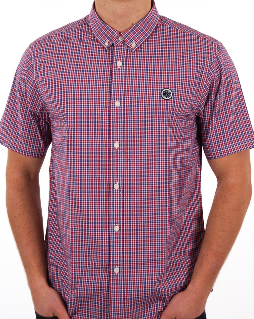 Pretty Green Check Short Sleeve Shirt Red