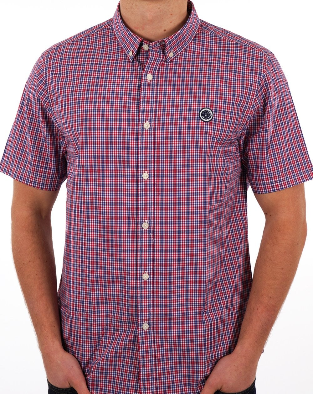 Pretty Green Check Short Sleeve Shirt Red