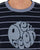 Pretty Green Capella Stripe Logo T-shirt Navy