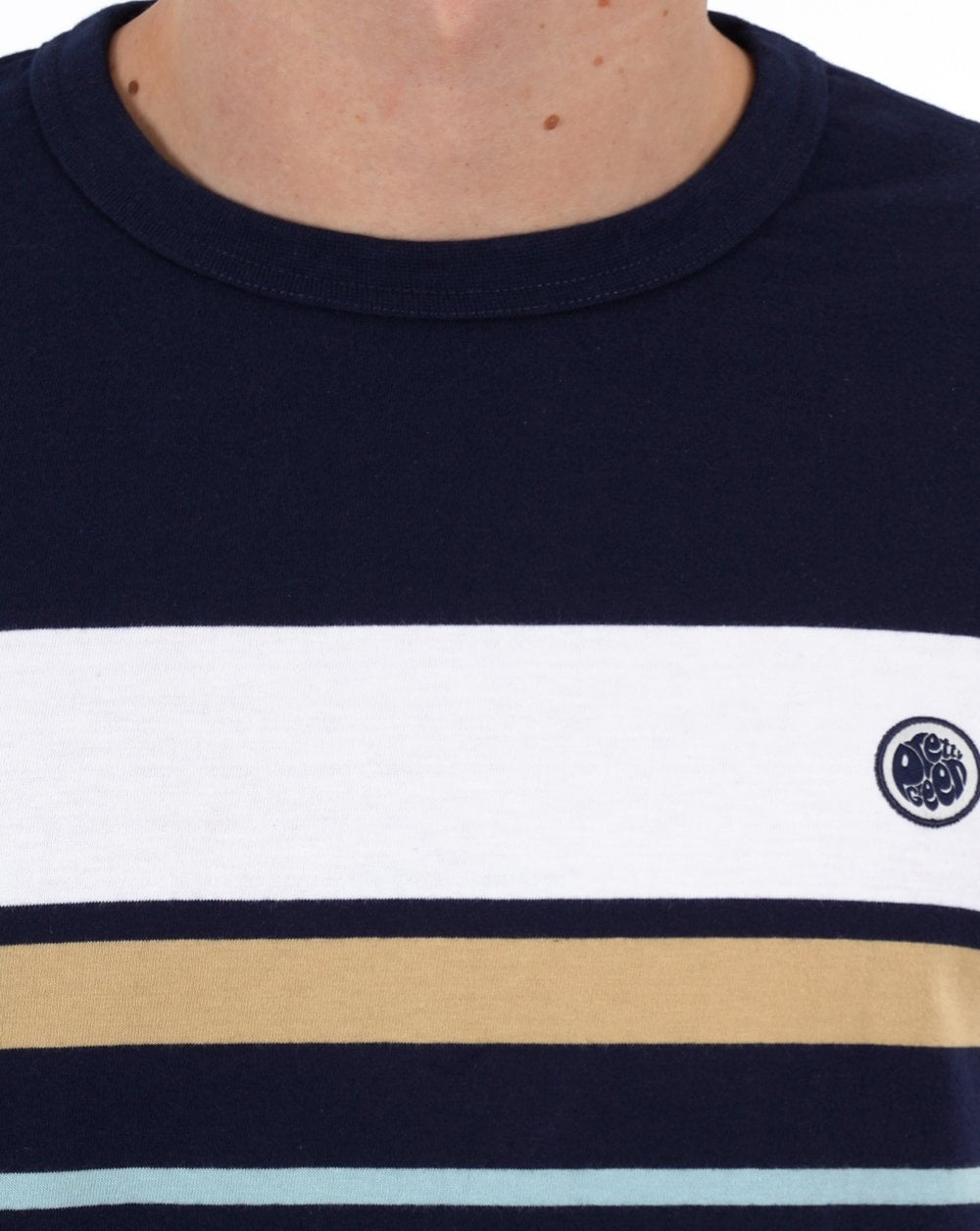 Pretty Green Prestleigh Chest Stripe T-shirt Navy